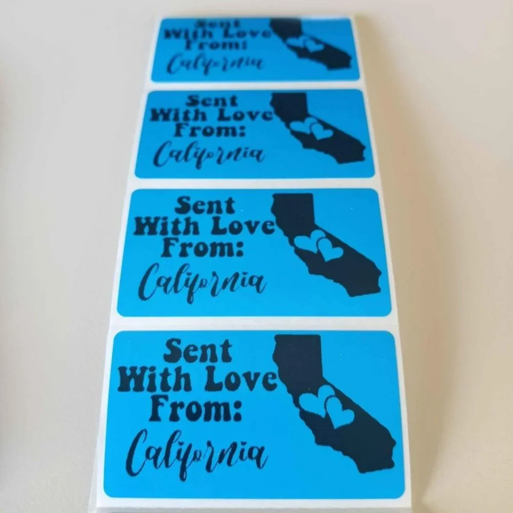 💙100 California- Shipping Labels Thermal Packaging Stickers 2.25